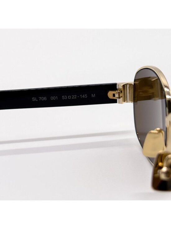 New Saint Laurent Sunglasses SL706 001 Black Brown Unisex Eyewear main image 9